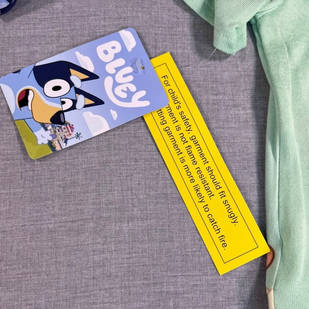 Bluey Toddler Pajamas 5pc Set 5T NWT Viscose Bingo Navy Mint Green Shorts